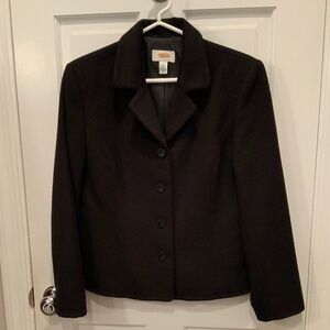 Talbots Black Wool Crop Jacket